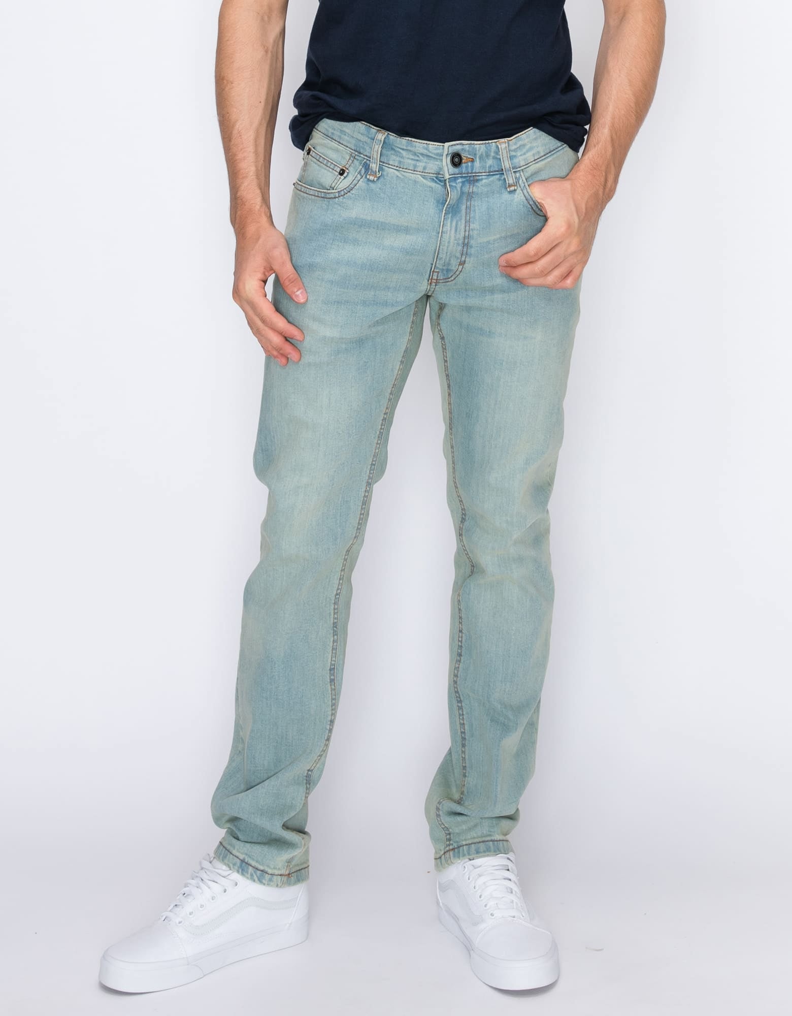 Long Slim-Fit Jeans Blue Cotton-Blend Twill | DIOR US